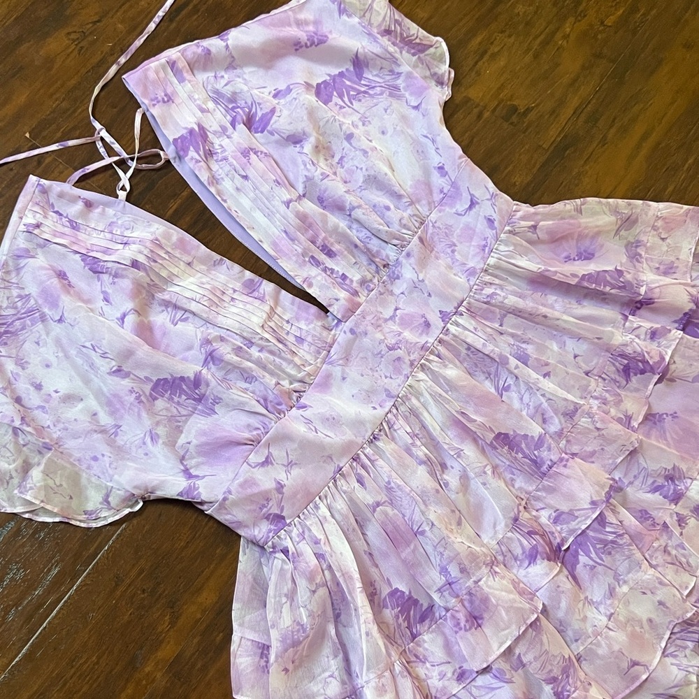 Fashion Nova Lilac Backless Dress Size X - Picture 6 of 13